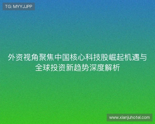 外资视角聚焦中国核心科技股崛起机遇与全球投资新趋势深度解析